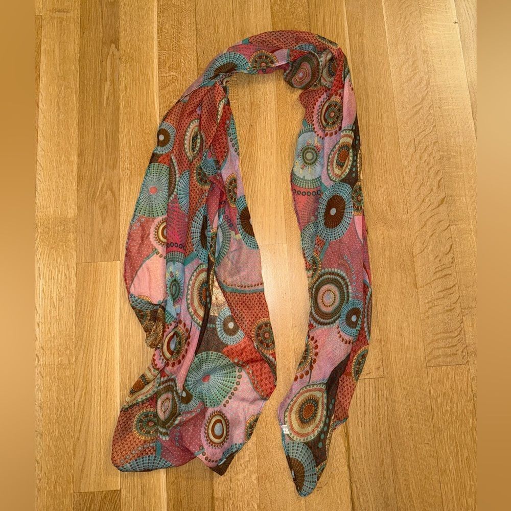 Colorful Patterned Scarf - Picture 2 of 4
